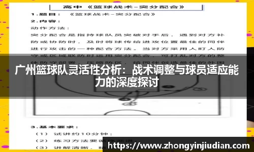 广州篮球队灵活性分析：战术调整与球员适应能力的深度探讨